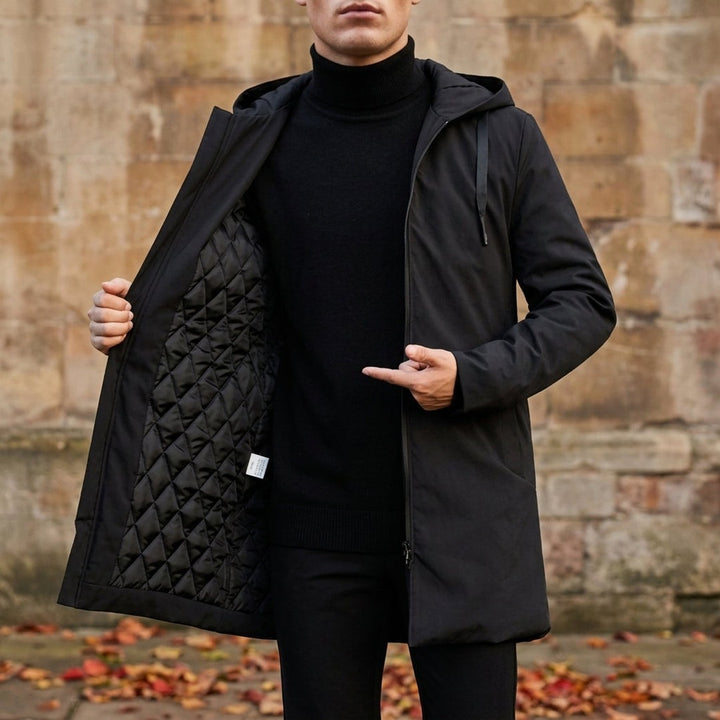 Men's Nordvik Quilted-Lining Hooded Mid Coat