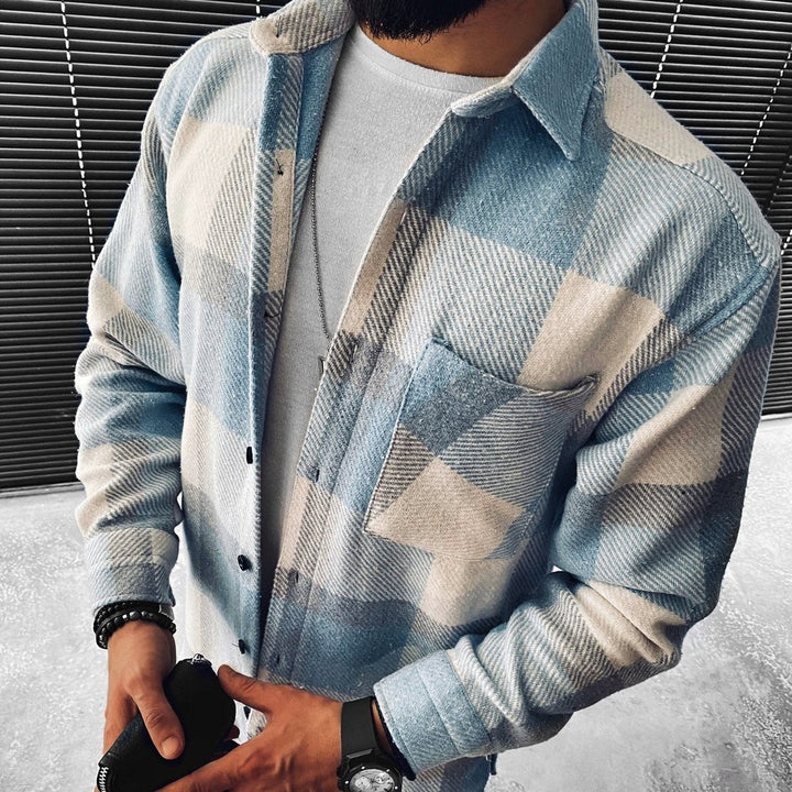 Plaid Flannel Snap Button Overshirt