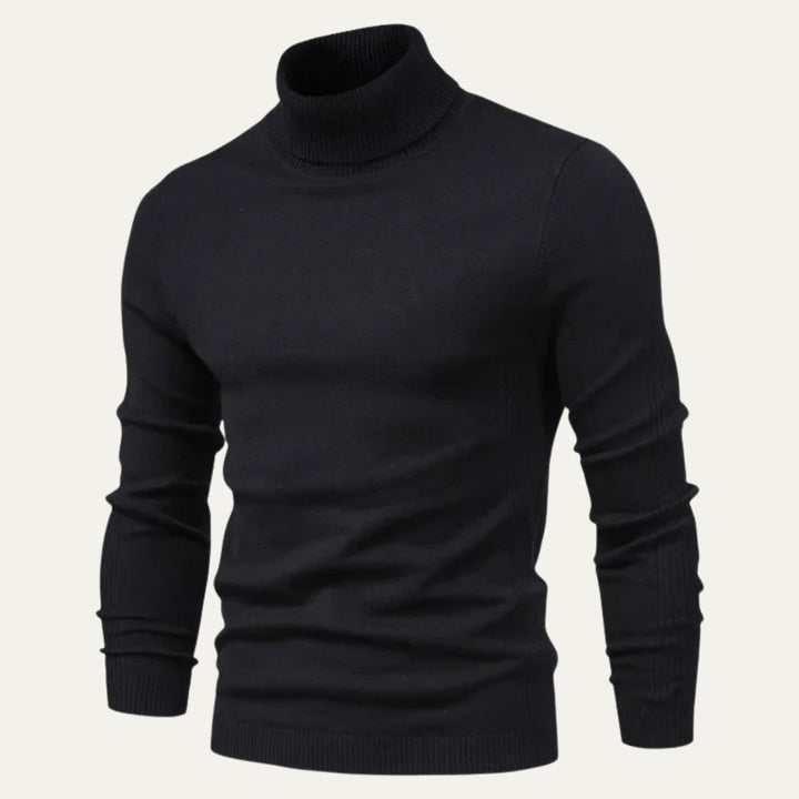 Slim-Fit High Neck Knit Sweater