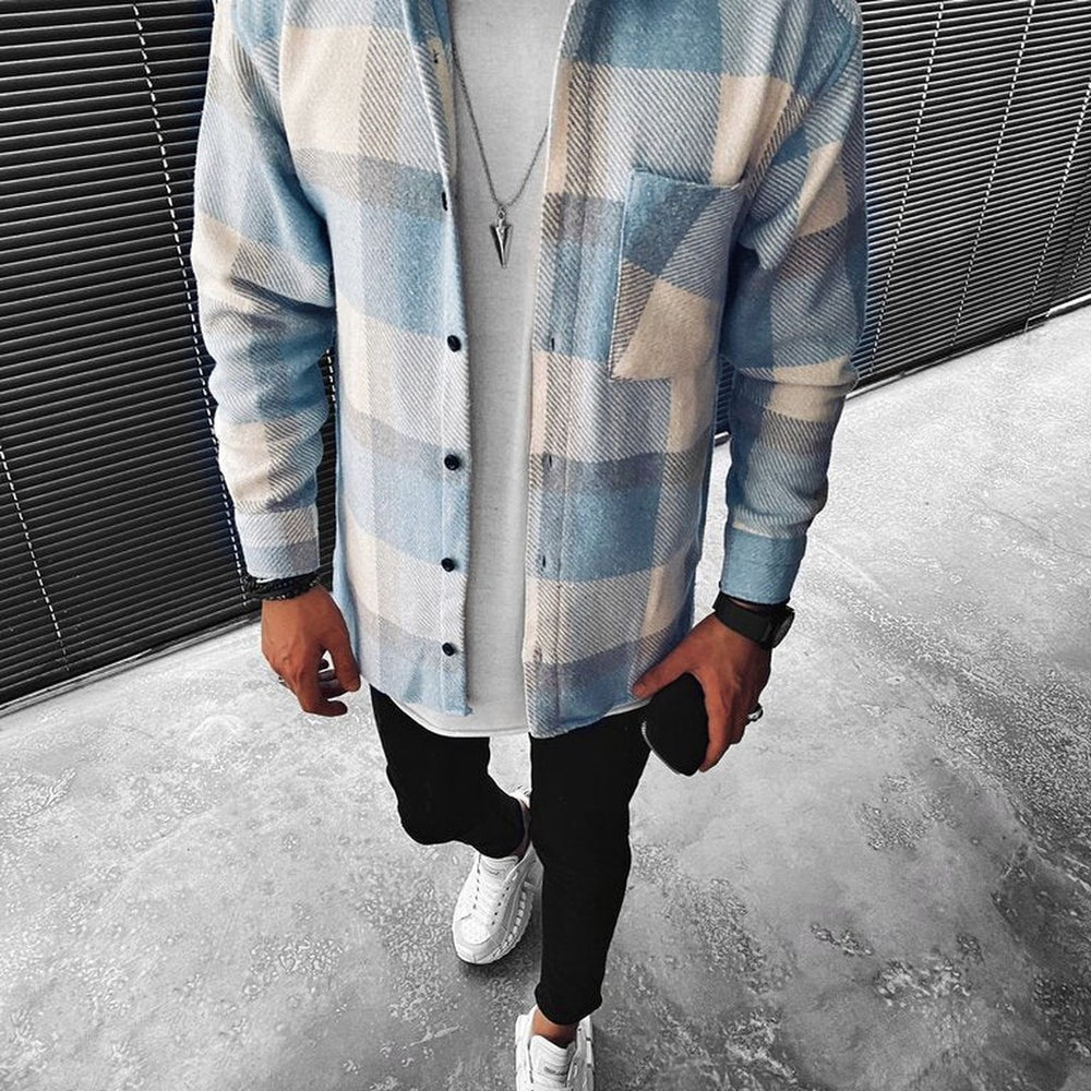 Plaid Flannel Snap Button Overshirt