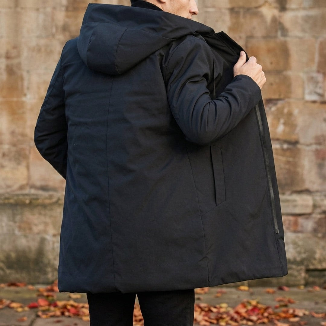 Men's Nordvik Quilted-Lining Hooded Mid Coat