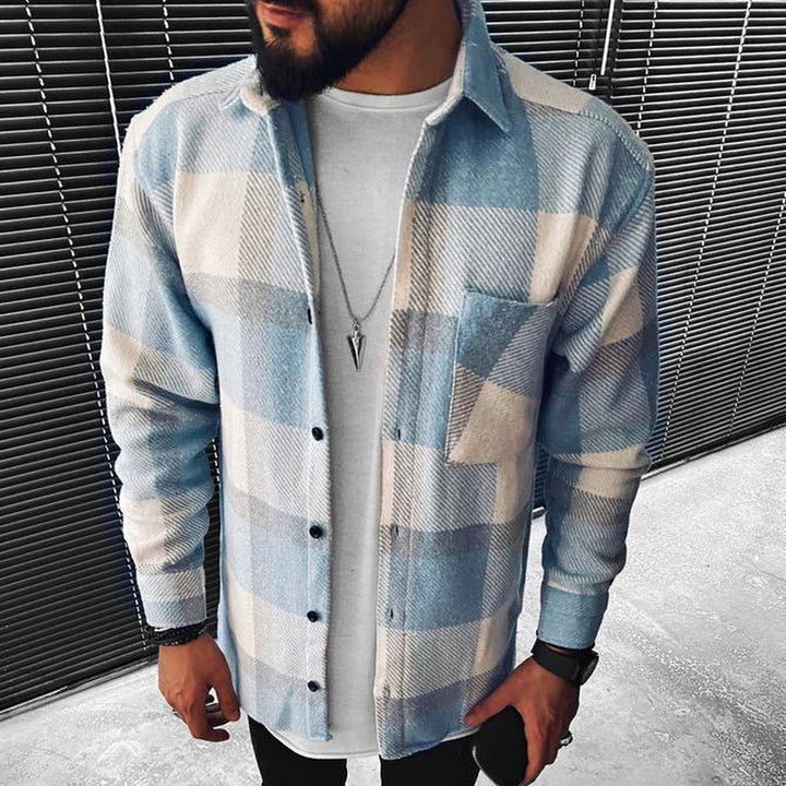 Plaid Flannel Snap Button Overshirt