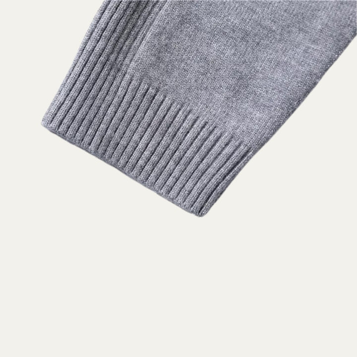 Slim-Fit High Neck Knit Sweater