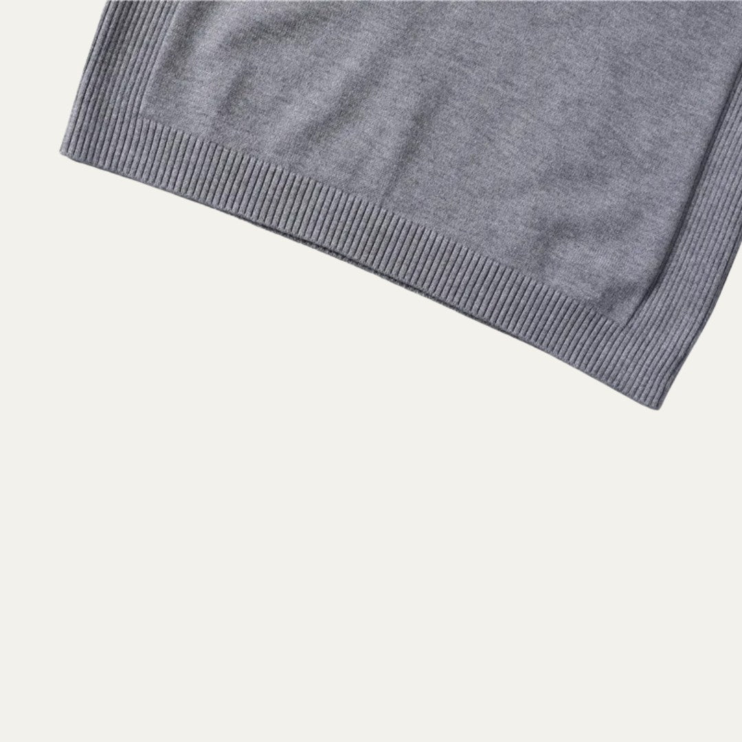 Slim-Fit High Neck Knit Sweater