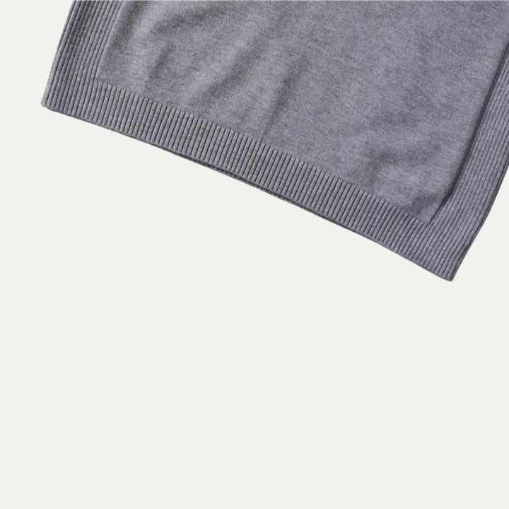 Slim-Fit High Neck Knit Sweater