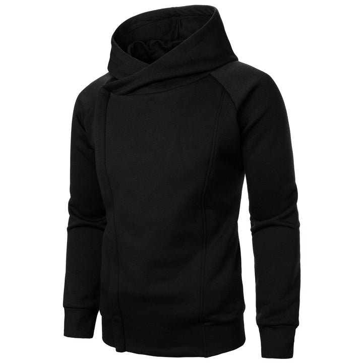 Crossover Collar Zip Hoodie