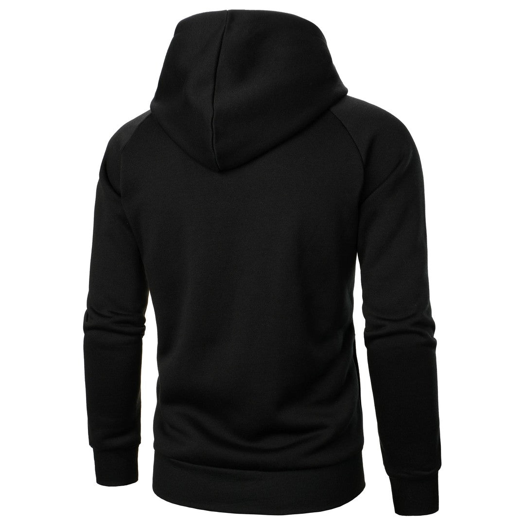 Crossover Collar Zip Hoodie