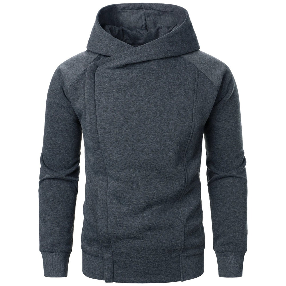 Crossover Collar Zip Hoodie