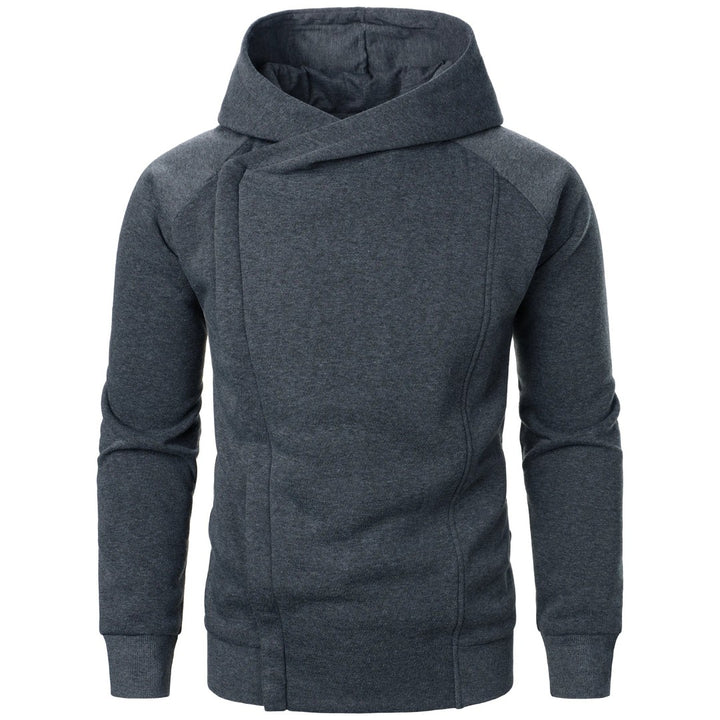 Crossover Collar Zip Hoodie