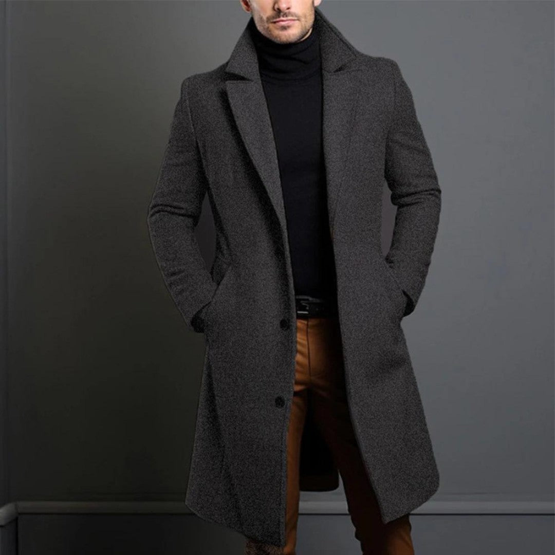Wool-Look Longline Overcoat