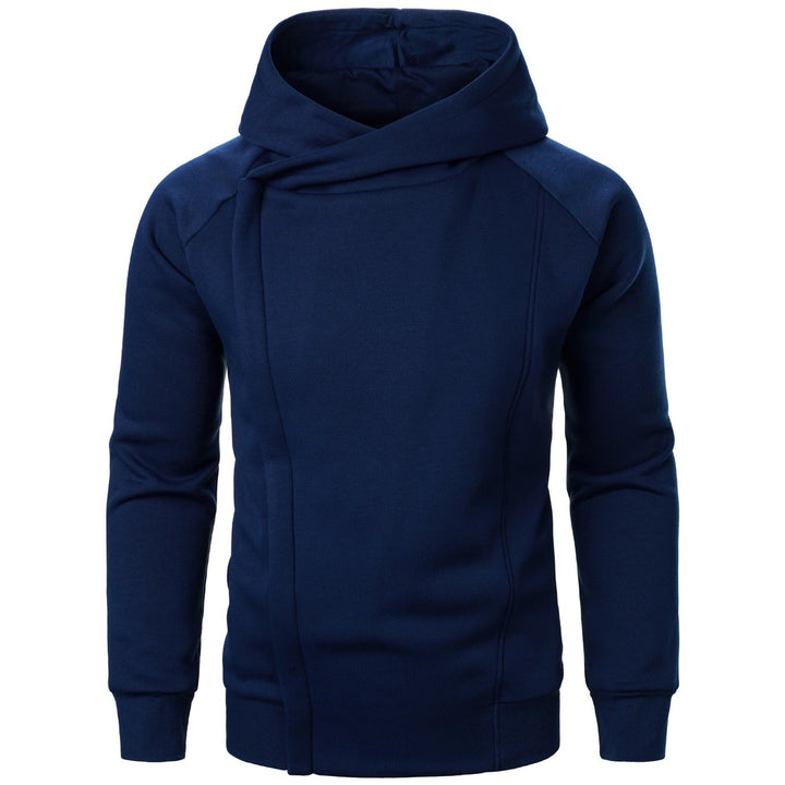 Crossover Collar Zip Hoodie