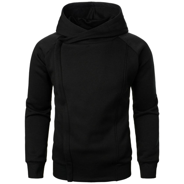 Crossover Collar Zip Hoodie