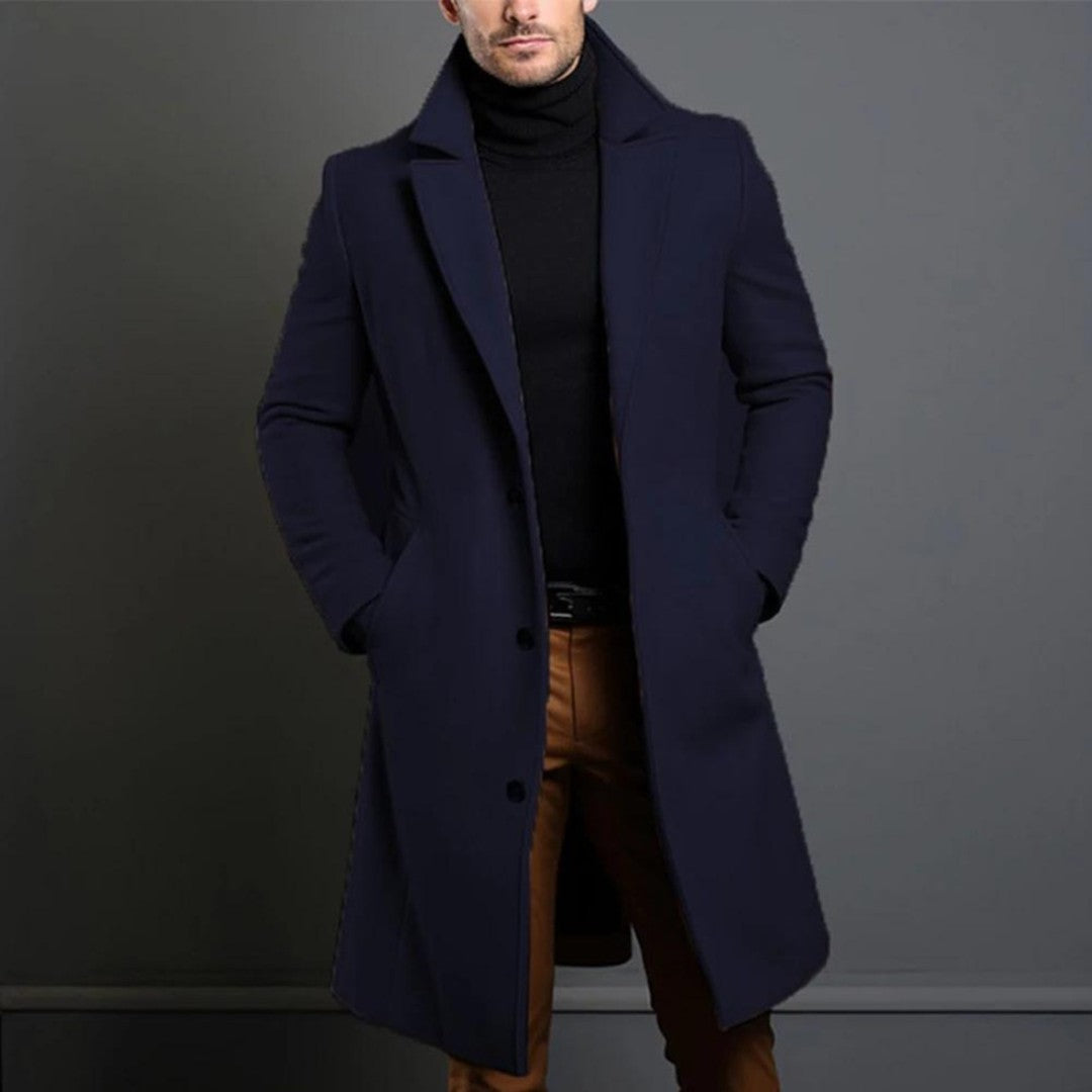 Wool-Look Longline Overcoat