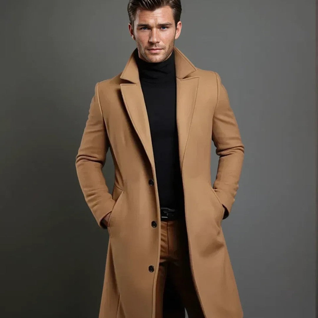 Wool-Look Longline Overcoat