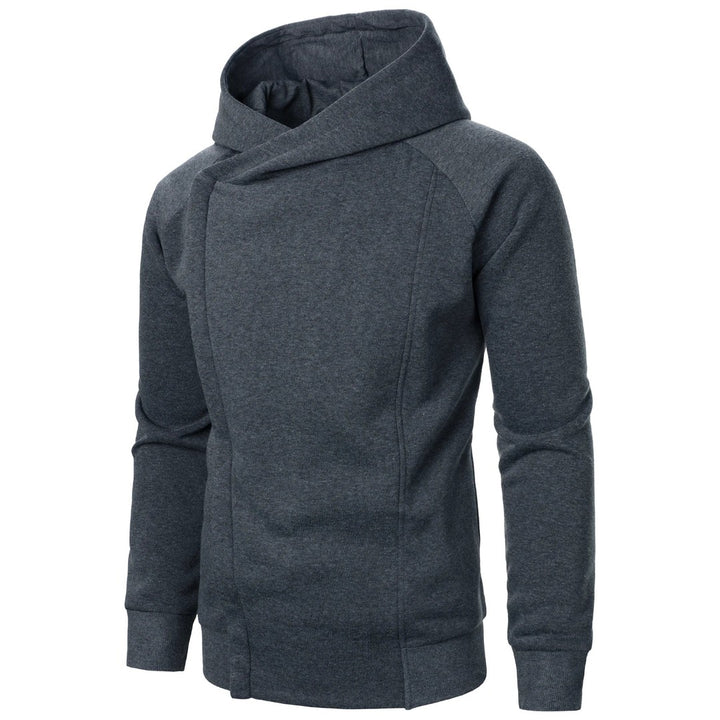 Crossover Collar Zip Hoodie