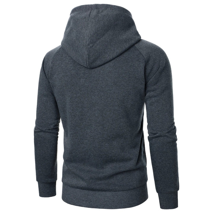 Crossover Collar Zip Hoodie