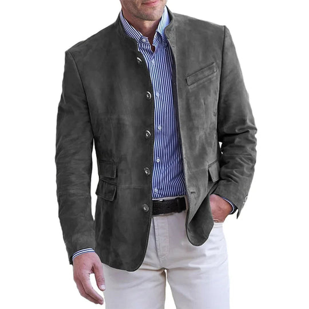 Suede-Look Structured Blazer