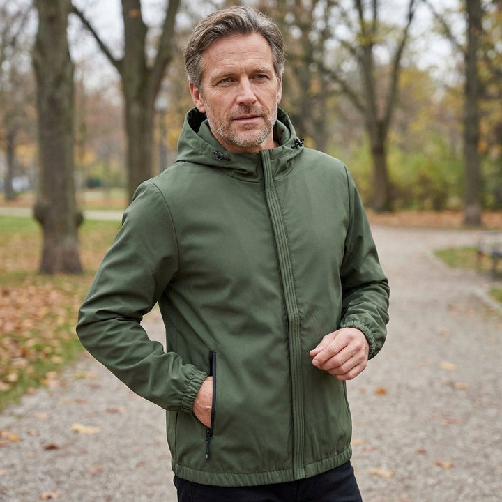Zip-Front Hooded Shell Jacket