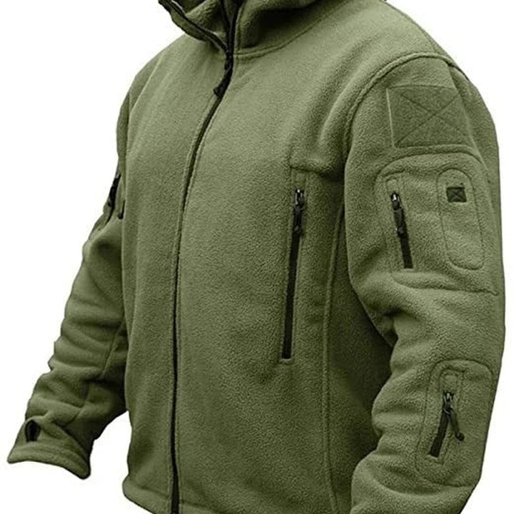 Hooded Fleece Multi-Pocket Jacket
