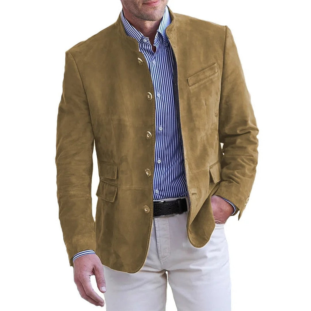 Suede-Look Structured Blazer