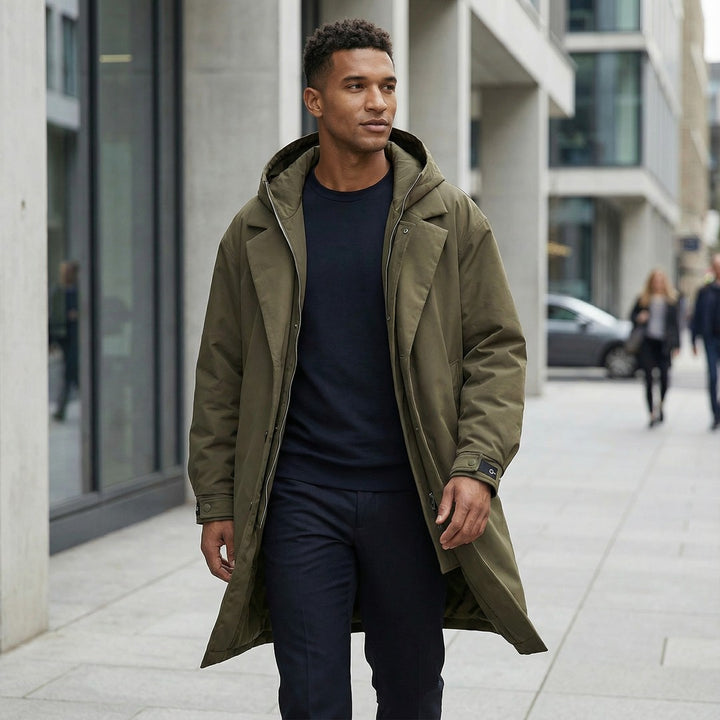 Jason - Modern Utility Trench Coat for Men