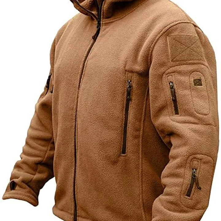 Hooded Fleece Multi-Pocket Jacket