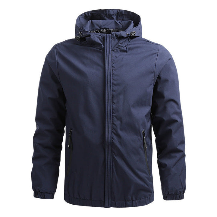 Zip-Front Hooded Shell Jacket