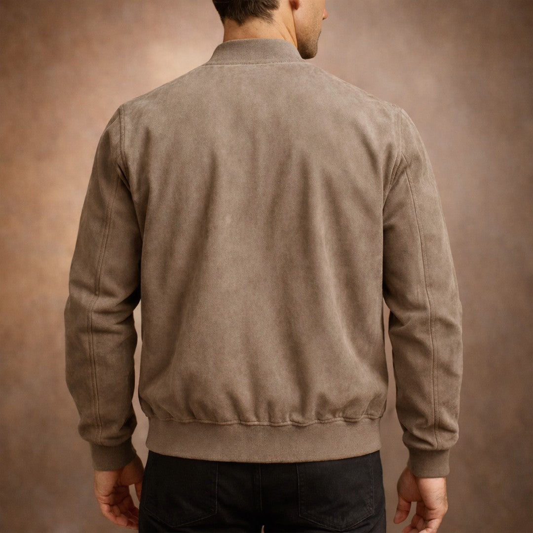 Suede-Look Bomber Jacket