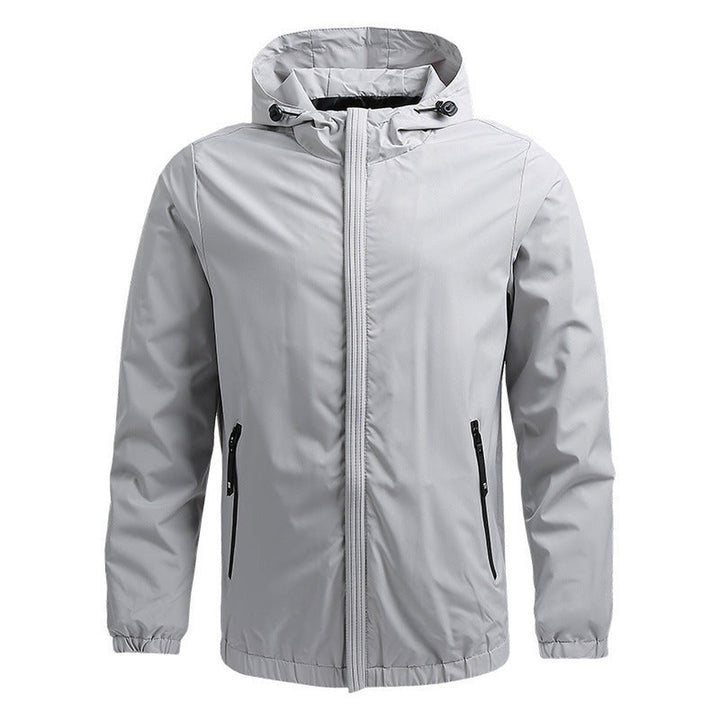 Zip-Front Hooded Shell Jacket