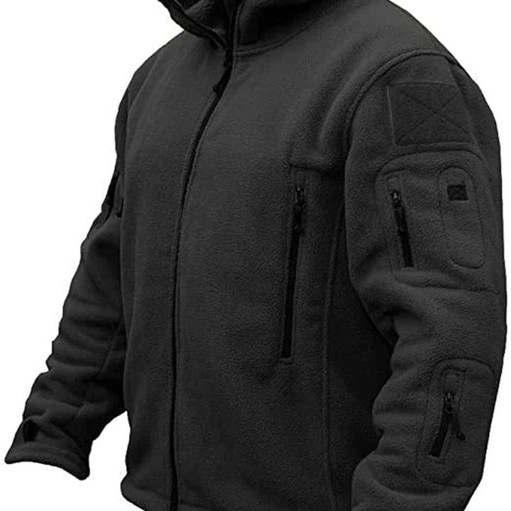 Hooded Fleece Multi-Pocket Jacket