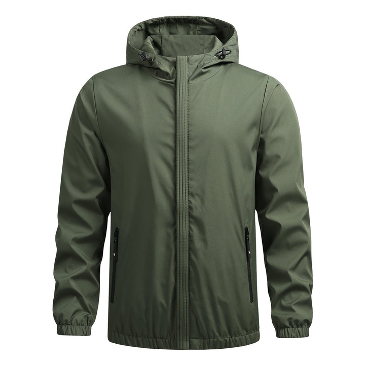Zip-Front Hooded Shell Jacket