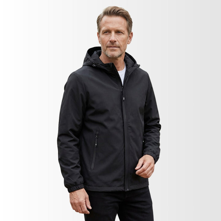 Zip-Front Hooded Shell Jacket