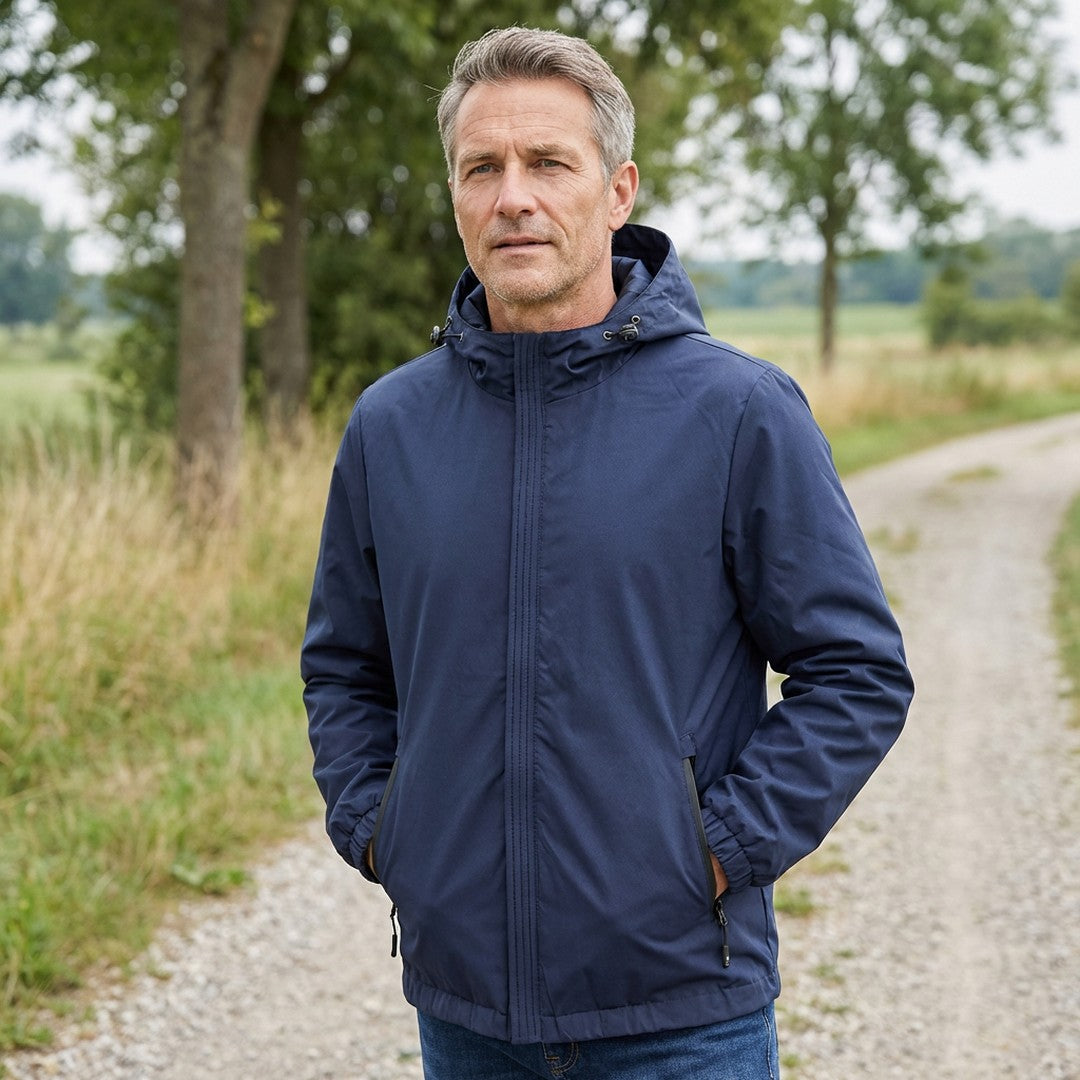 Zip-Front Hooded Shell Jacket