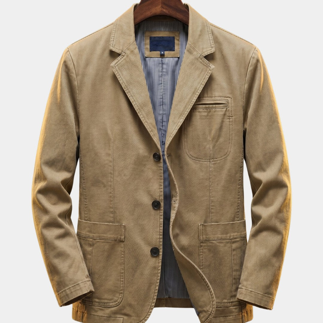 WASHED DENIM BLAZER FOR MEN