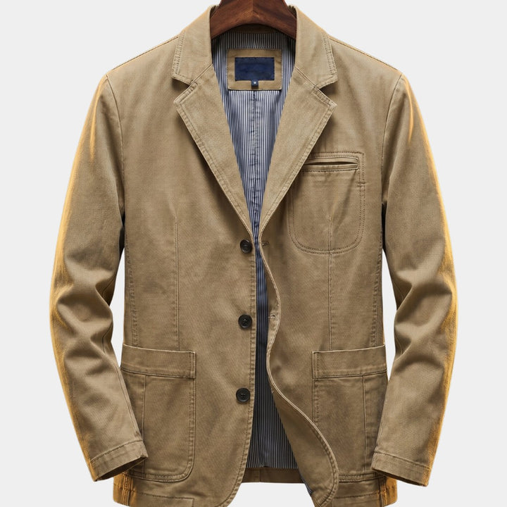 WASHED DENIM BLAZER FOR MEN