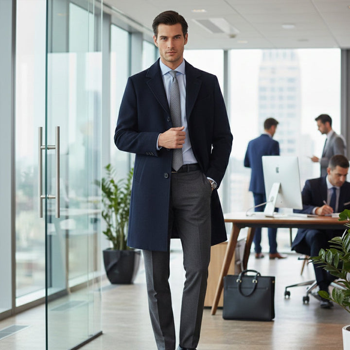 The Belmont Men’s Elegant Classic Wool Overcoat