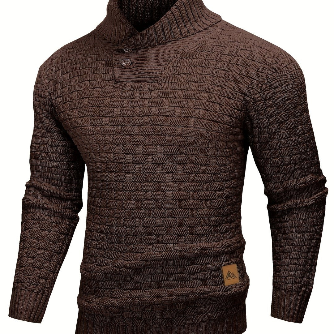 Alistair | Textured Shawl-Collar Sweater