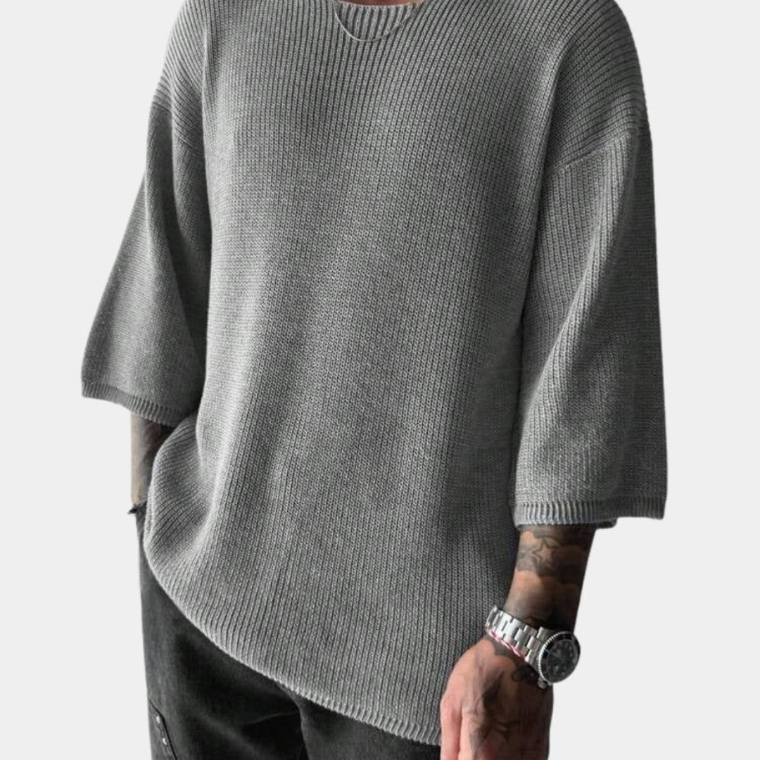 Oversized Textured Knit Sweater