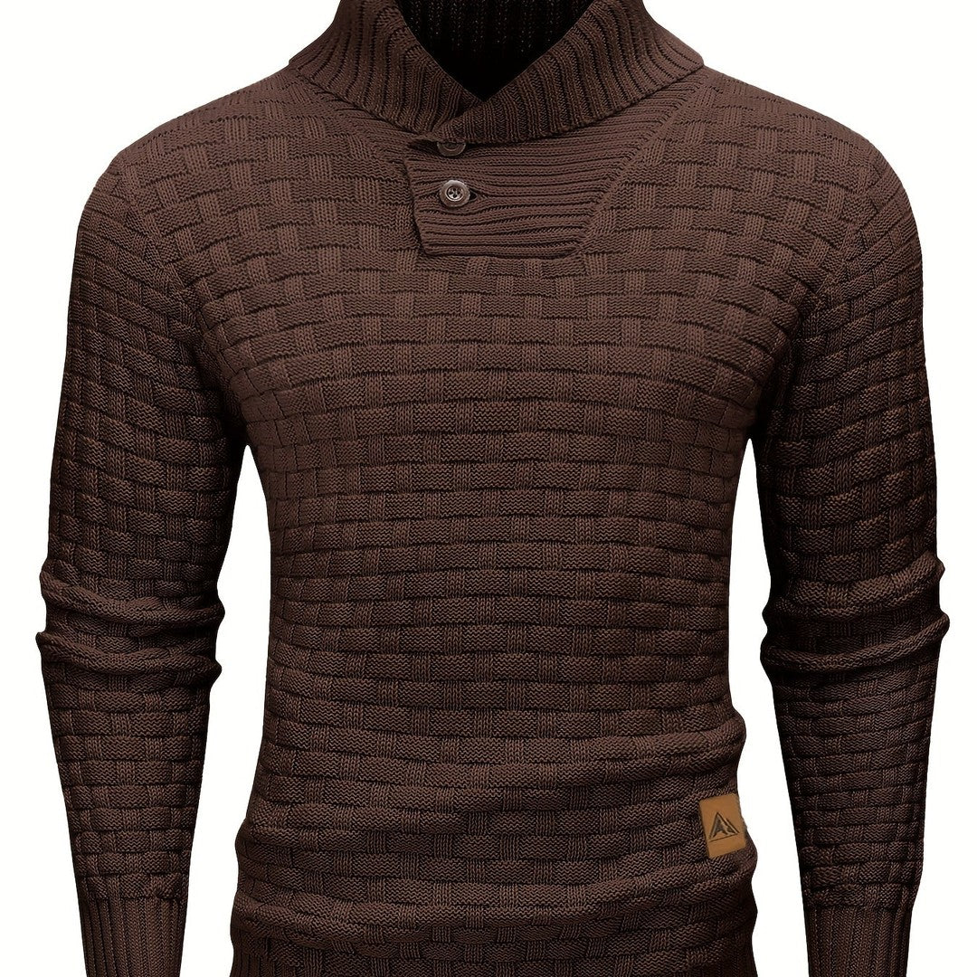 Alistair | Textured Shawl-Collar Sweater