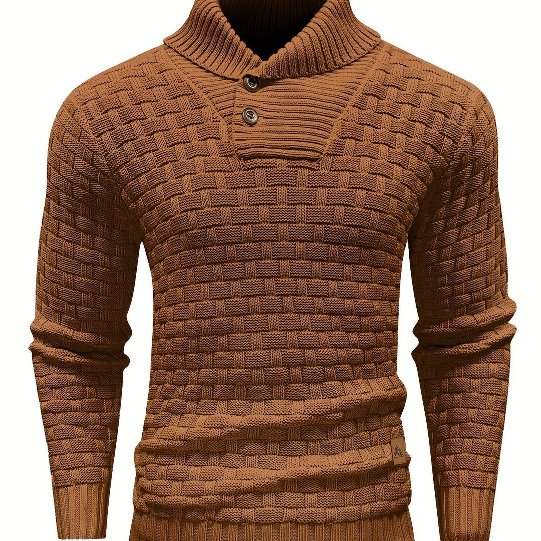 Alistair | Textured Shawl-Collar Sweater