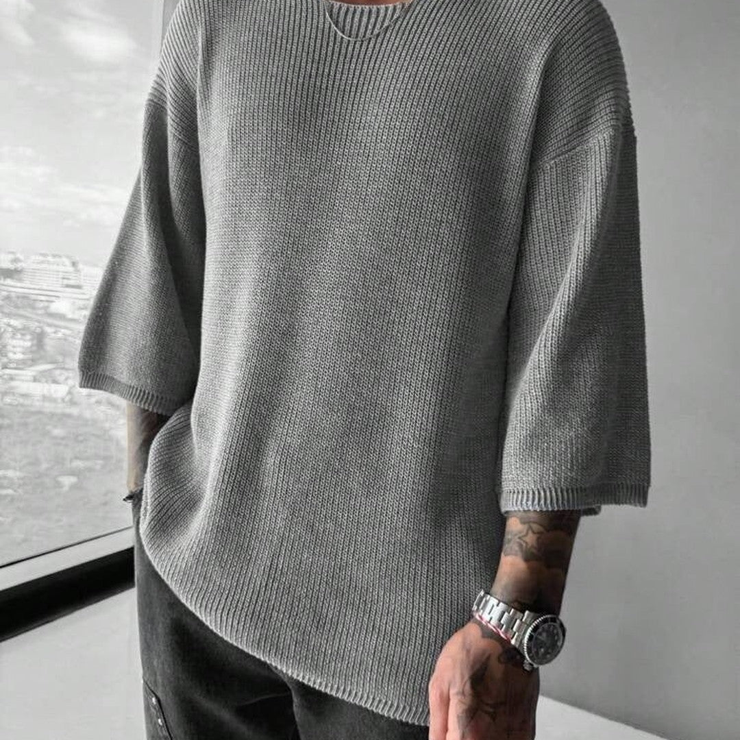 Oversized Textured Knit Sweater