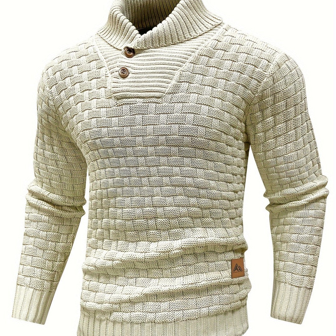 Alistair | Textured Shawl-Collar Sweater