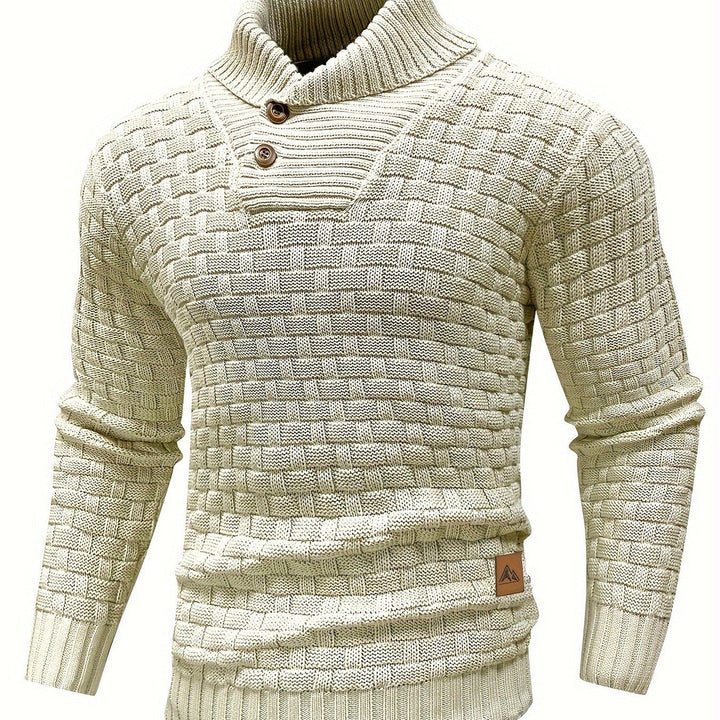 Alistair | Textured Shawl-Collar Sweater