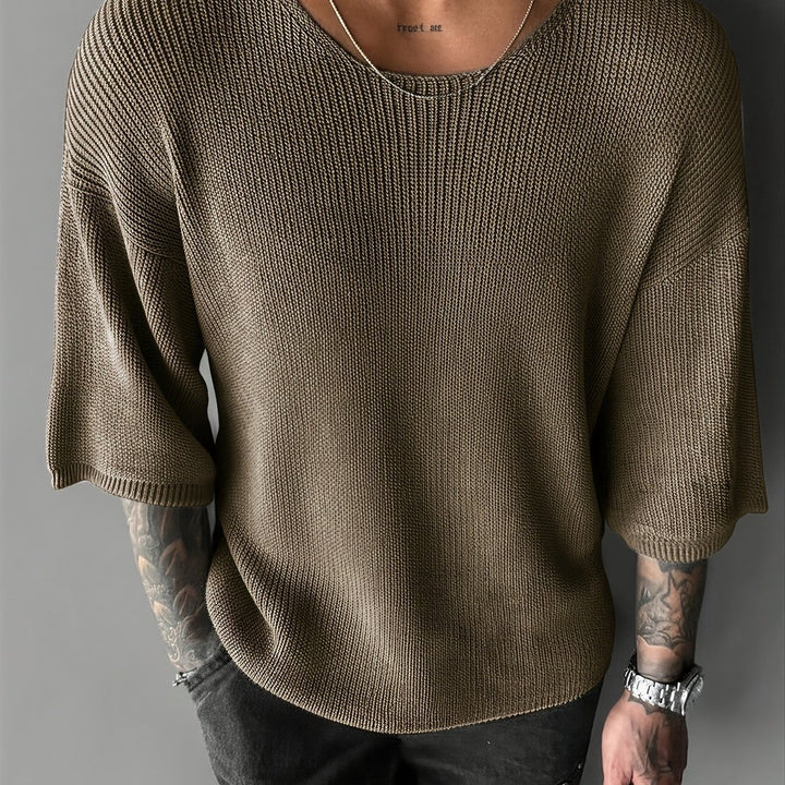 Oversized Textured Knit Sweater
