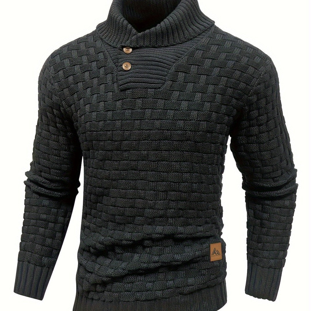 Alistair | Textured Shawl-Collar Sweater