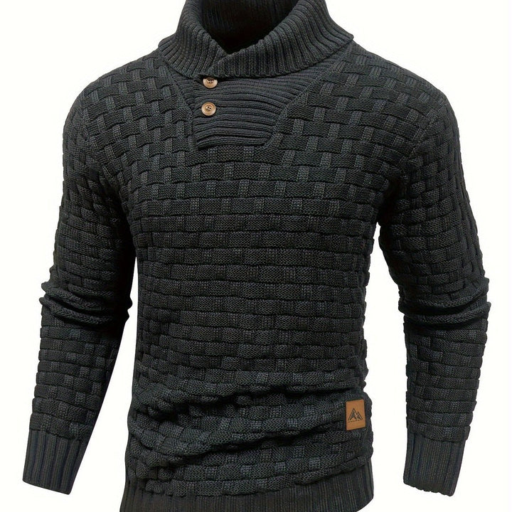 Alistair | Textured Shawl-Collar Sweater