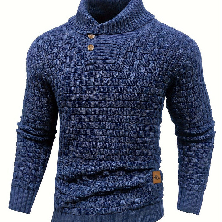 Alistair | Textured Shawl-Collar Sweater