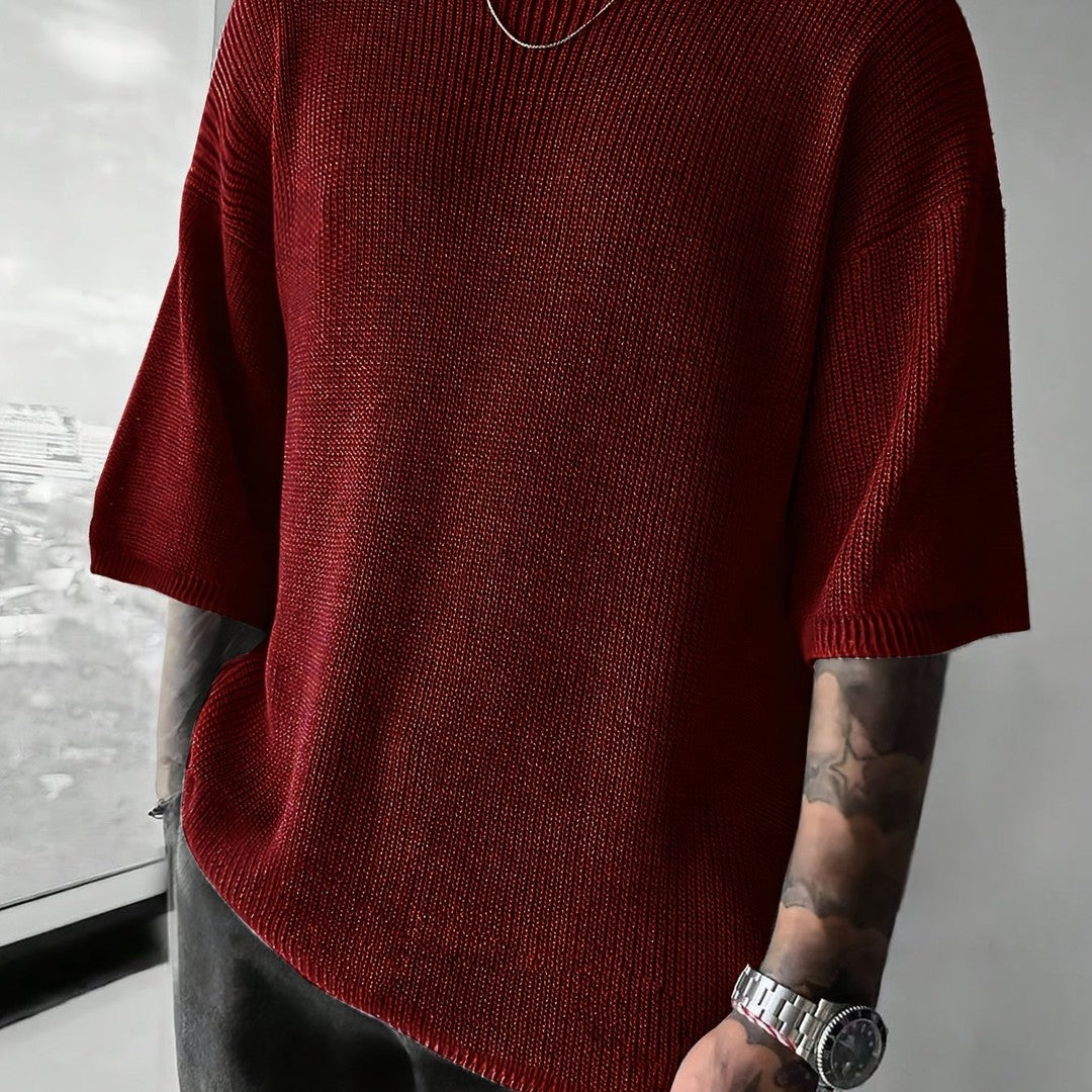 Oversized Textured Knit Sweater