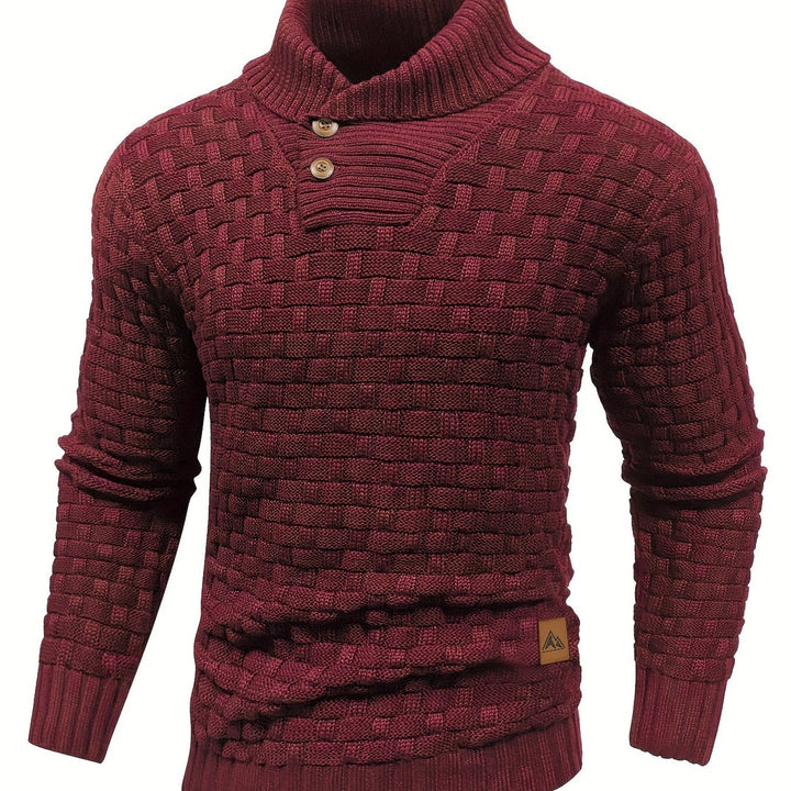 Alistair | Textured Shawl-Collar Sweater