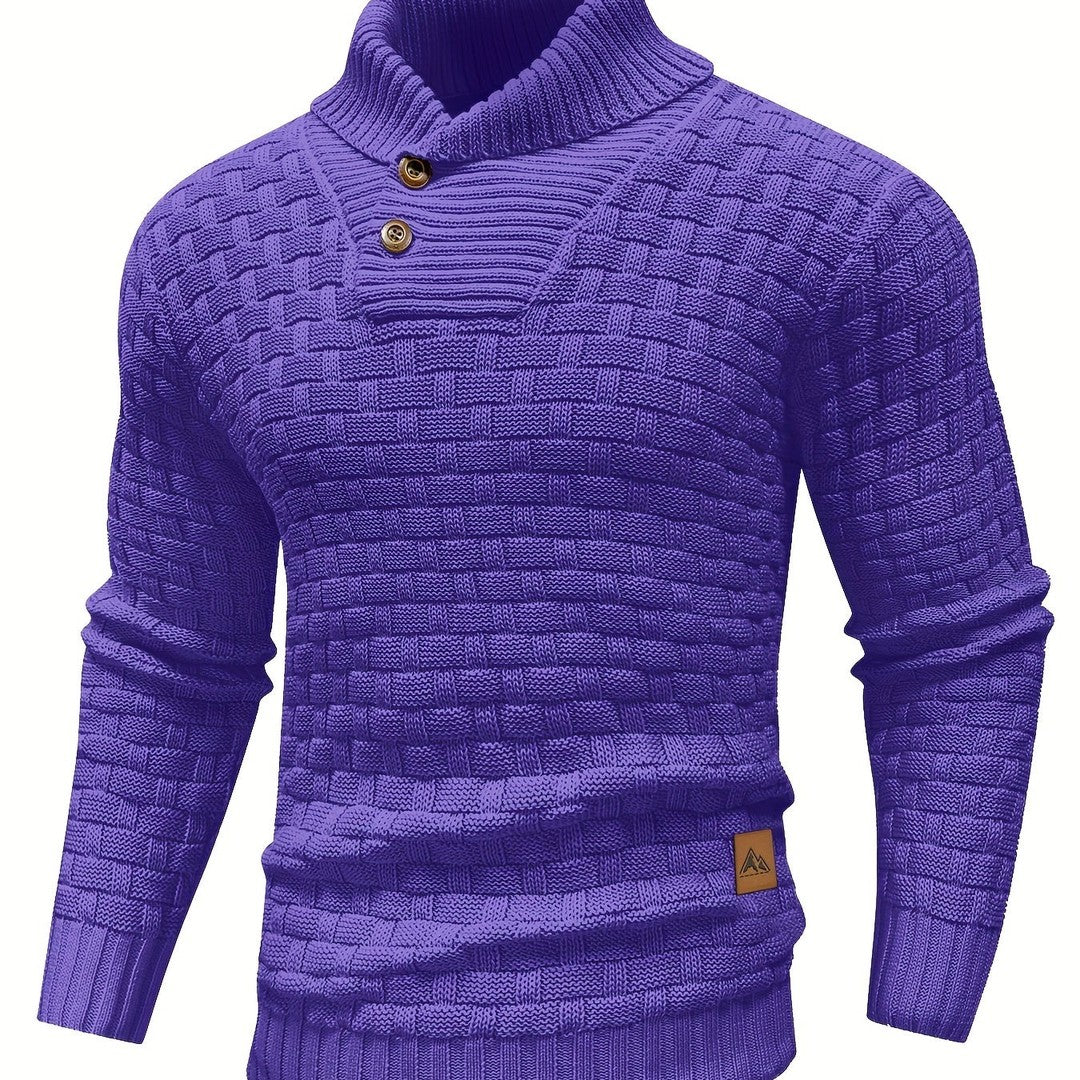 Alistair | Textured Shawl-Collar Sweater